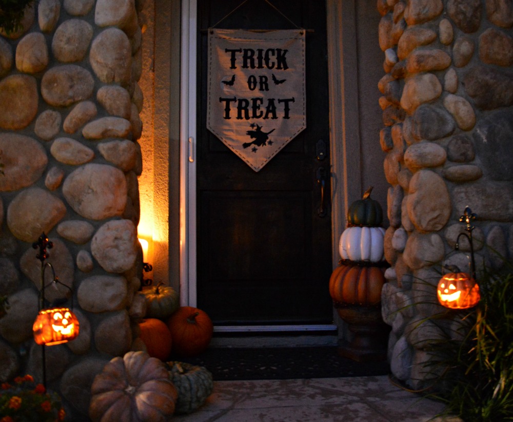 Spooky and elegant front porch