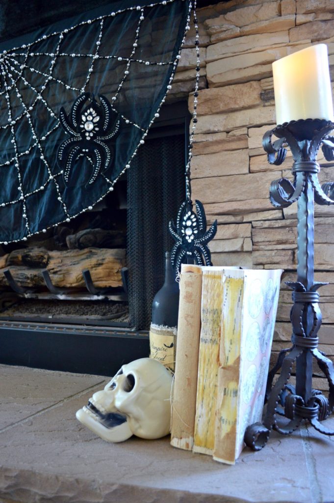 Spooky fireplace for Halloween