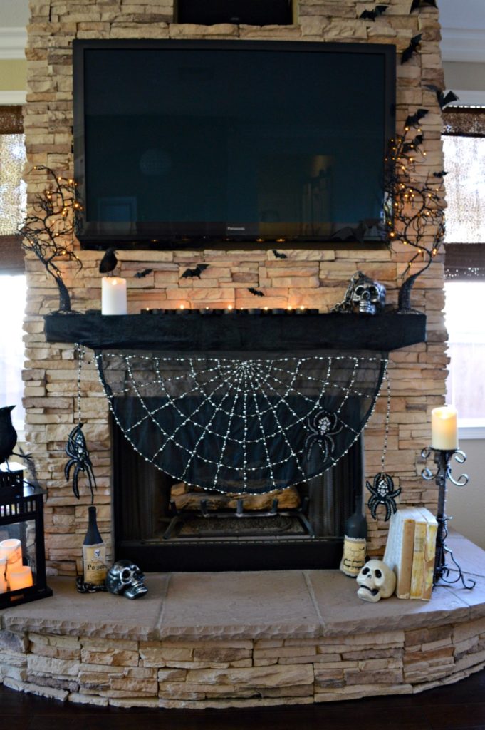 Spooky fireplace for Halloween