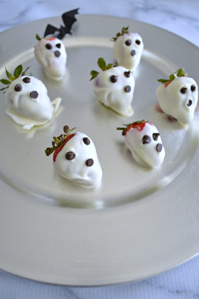 White Chocolate Strawberry Ghosts