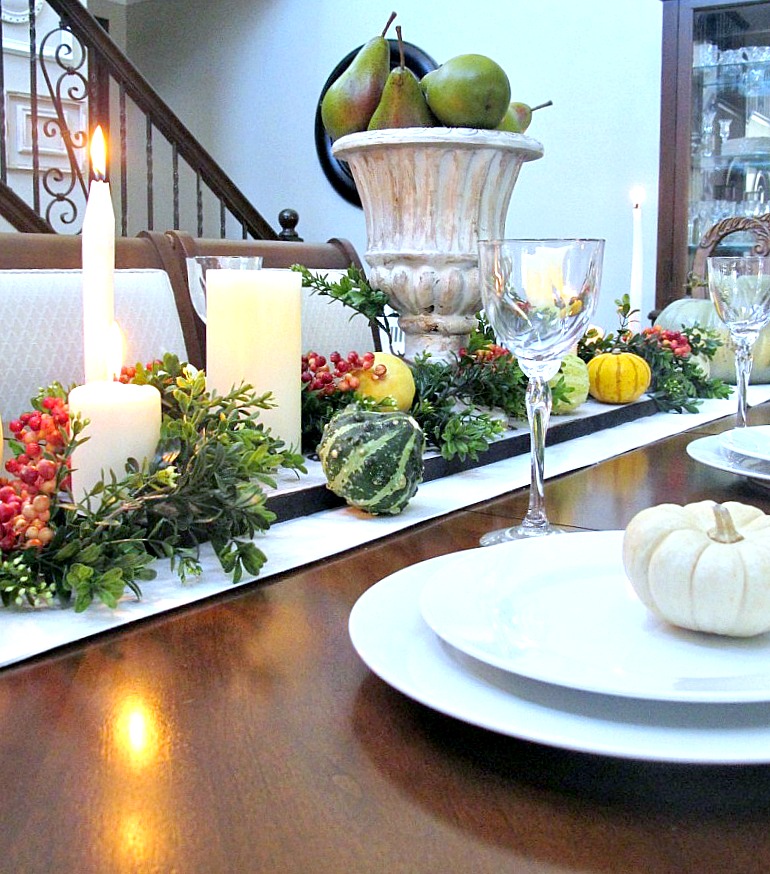 mini pumpkins displayed on plates