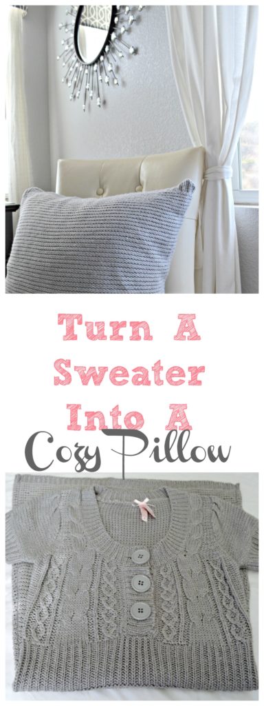 Don't throw away old sweaters turn them into cozy pillows!
