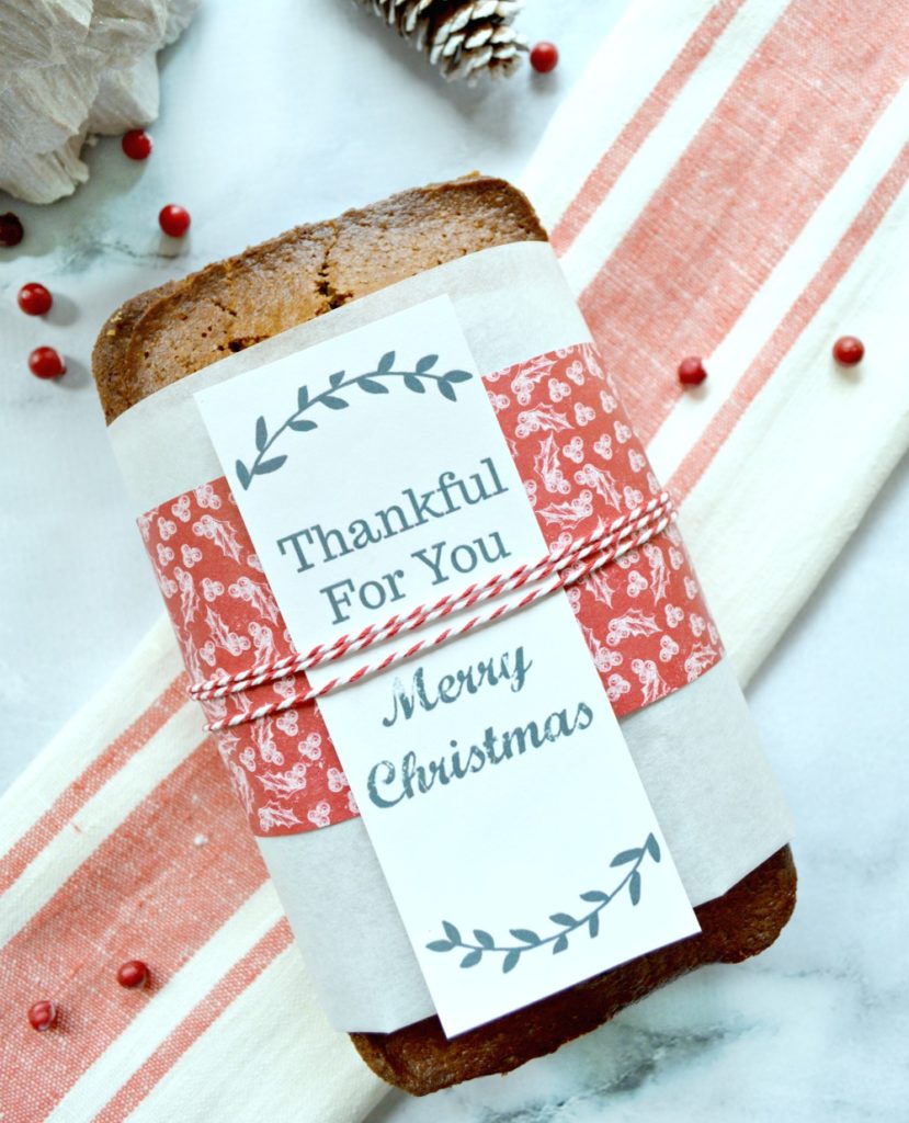 Free Printable Holiday Tags for Mini Loaf Pans