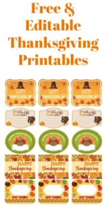 Free And Editable Thanksgiving Printables - My Uncommon Slice of Suburbia
