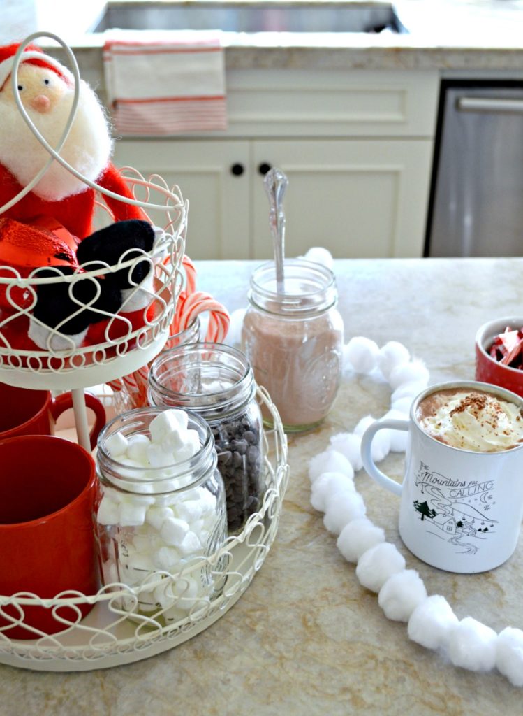 Create a Hot Cocoa Bar using a tiered tray this holiday season My Uncommon Slice of Suburbia