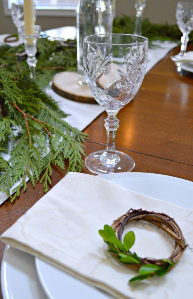 Real garland for a christmas centerpiece!