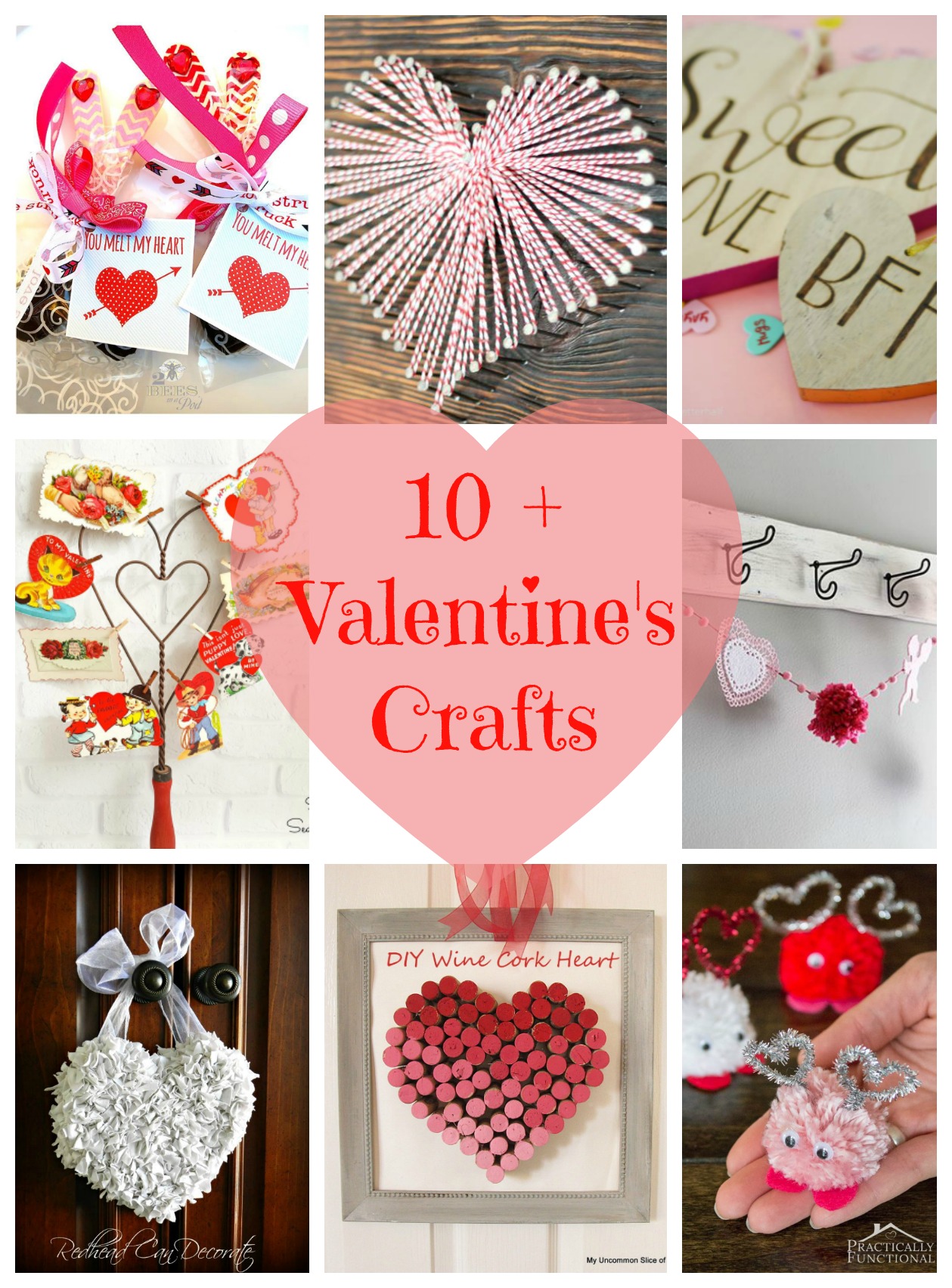 10 Plus Valentines Crafts