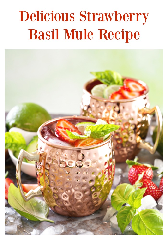 Strawberry Basil Moscow Mule Recipe