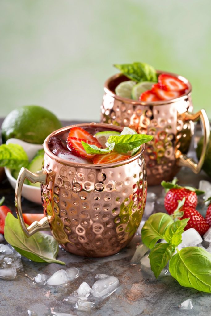 Strawberry Basil Moscow Mule Recipe, so delicious and refreshing!