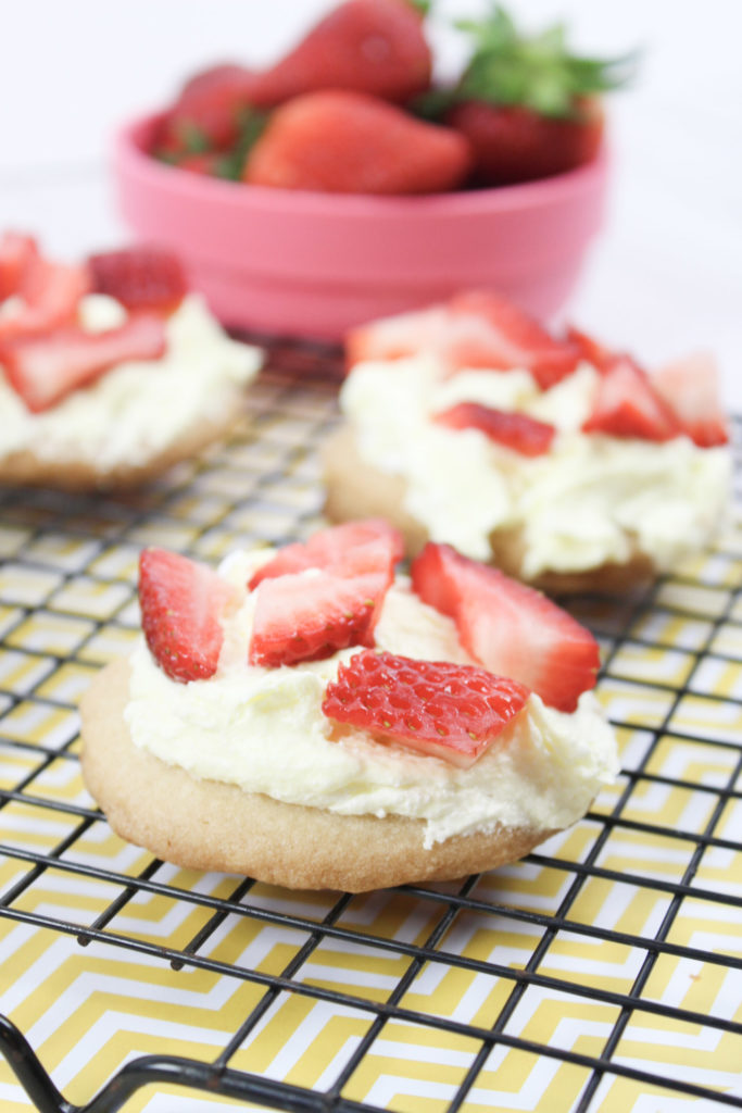 Strawberry Lemonade Cookies These are such an easy summertime dessert to serve up! You can use your favorite sugar cookie recipe or ready to bake sugar cookies for a fast treat.