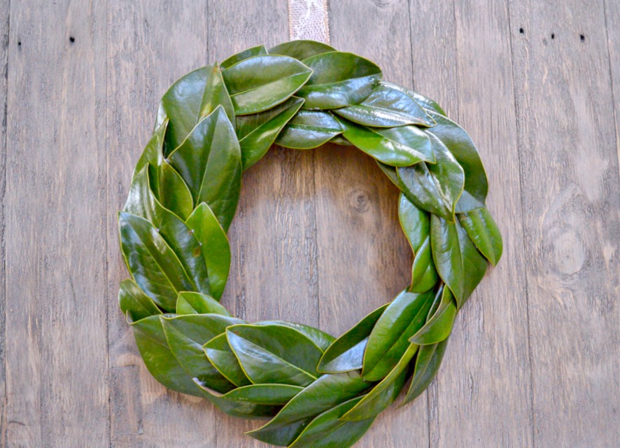 How to make a beautiful farmhouse magnolia wreath for CHEAP!