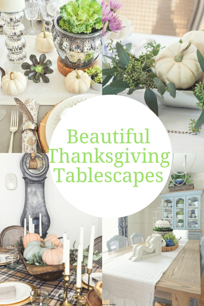 Beautiful Thanksgiving Tablescapes to give you inspiration as you decorate your fall table.