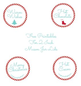 Free Printables that will fit a 2 inch mason jar lid