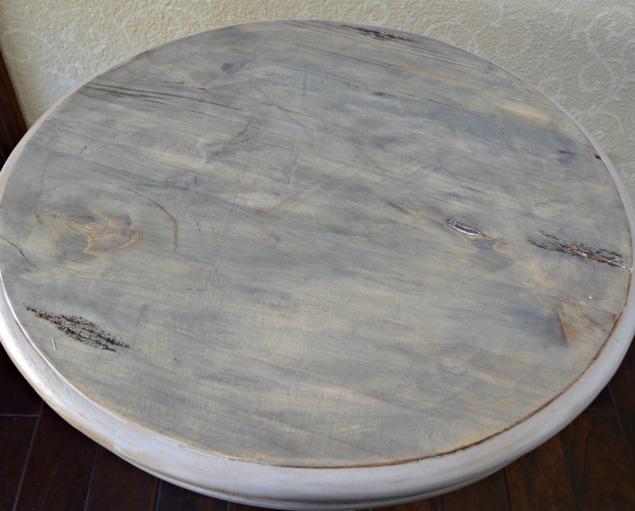 Table makeover using weatherwood stains. you can obtain the look of barn wood or drift wood in only minutes