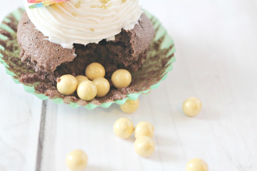 Gold at the End of the Rainbow Cupcakes