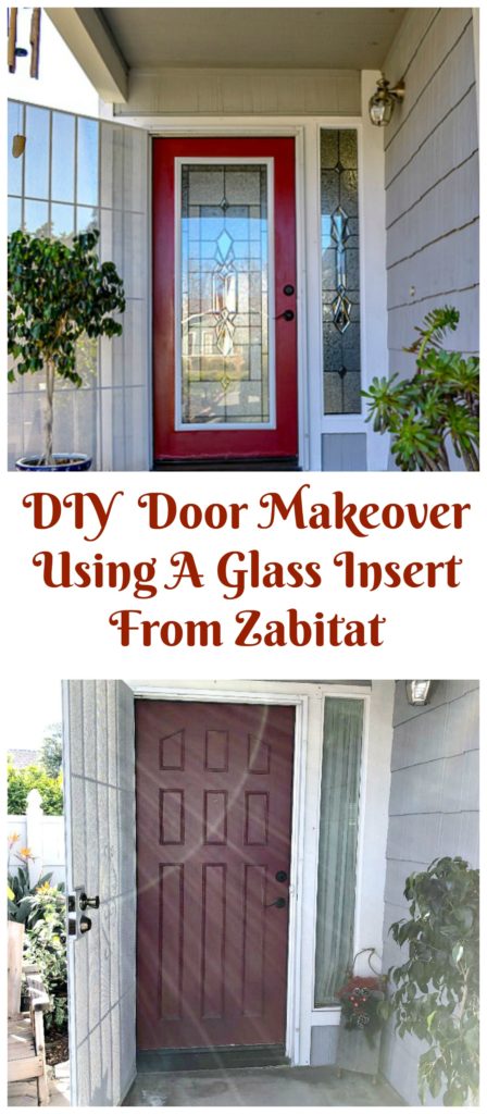 How To Add A Glass Door Insert Into A Exterior Door. Front door makeover using zabitat glass door insert for a completely new look