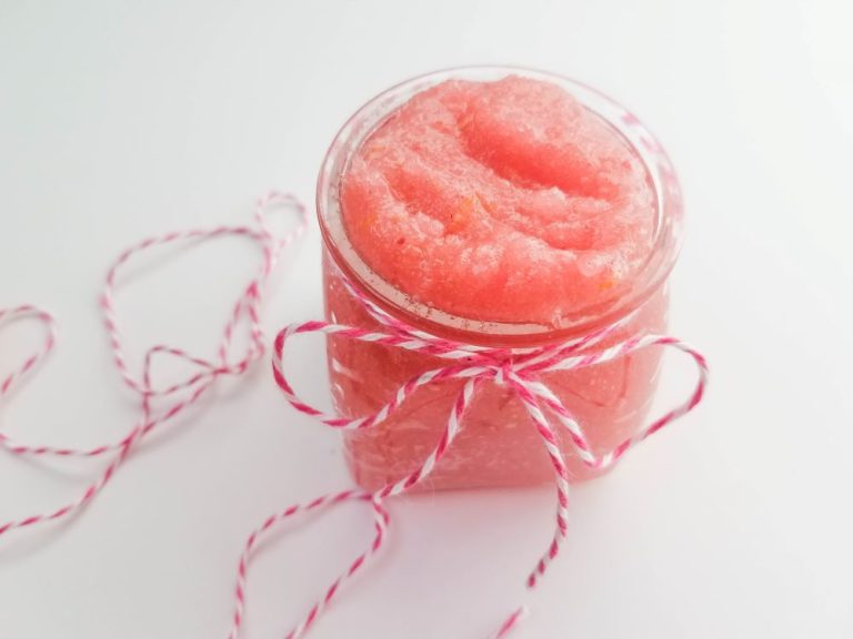 Homemade Lemon Raspberry Sugar Scrub