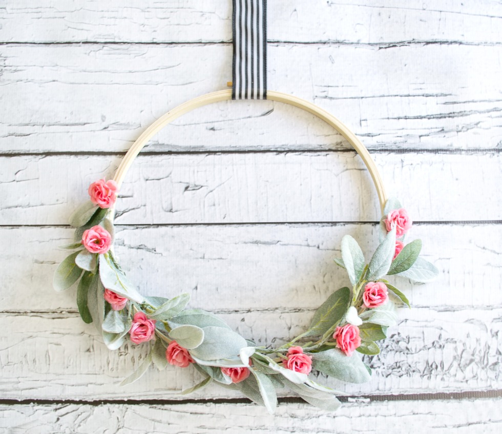 Spring Floral Hoop Wreath