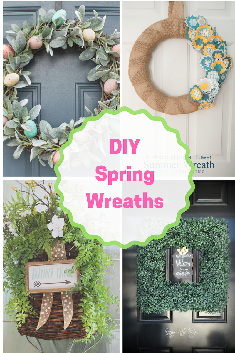 DIY Spring Wreaths At Inspire Me Monday