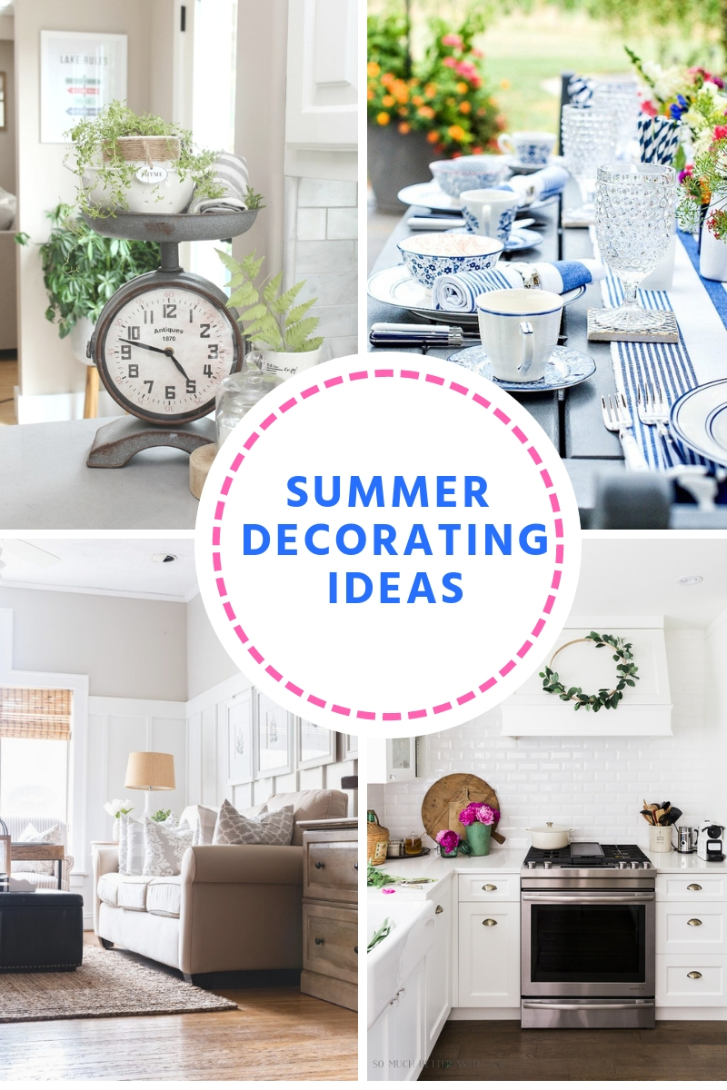 Summer Decorating Ideas at Inspire Me Monday