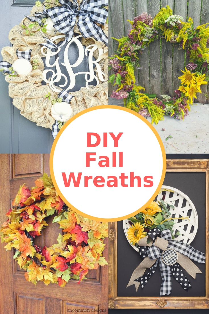 DIY Fall Wreaths At Inspire Me Monday