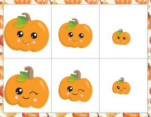 The kids are going to LOVE this free Pumpkin Sorting game! Sorting activities teach little ones that each object belongs to a group. Sorting objects into distinct groups also requires using logical thinking. This is a very important skill that our kids are working on developing.