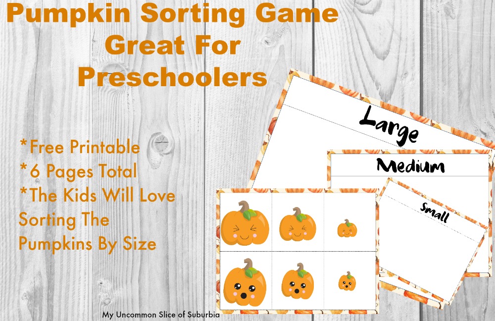 Pumpkin Sorting Game Free Printable