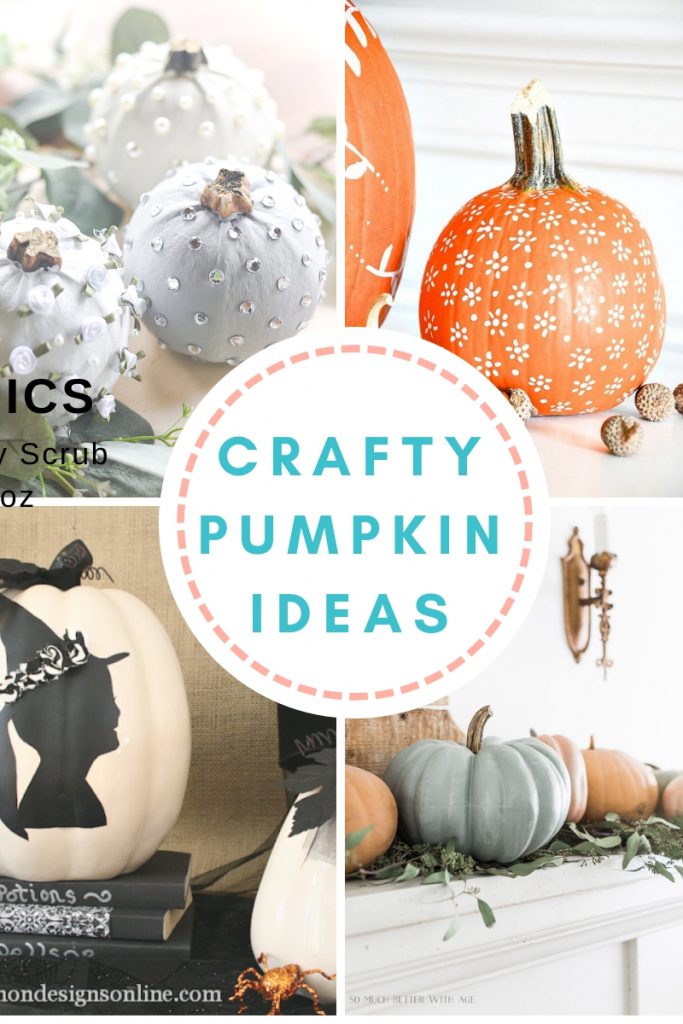 Crafty Pumpkin Ideas at Inspire Me Monday - My Uncommon Slice of Suburbia