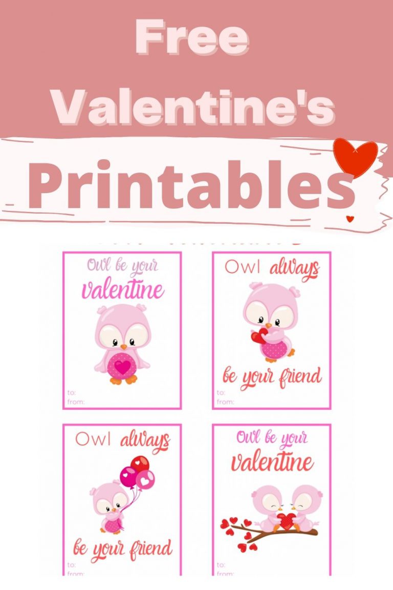 Owl Valentine Cards Free Printable - My Uncommon Slice of Suburbia