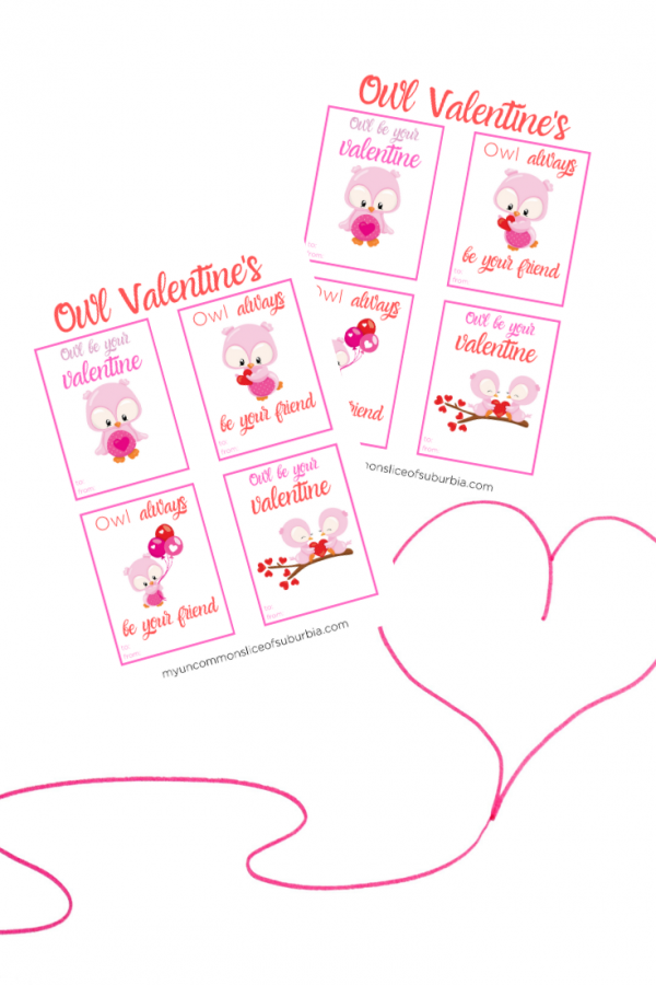 Owl Valentine Cards Free Printable - My Uncommon Slice of Suburbia