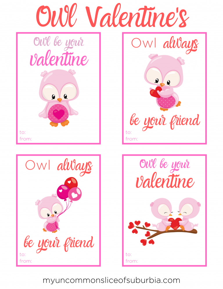 Owl Valentine Cards Free Printable