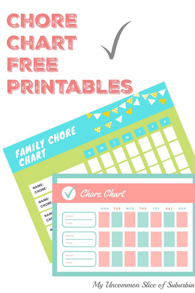 Family Chore Charts Free Printable - My Uncommon Slice of Suburbia