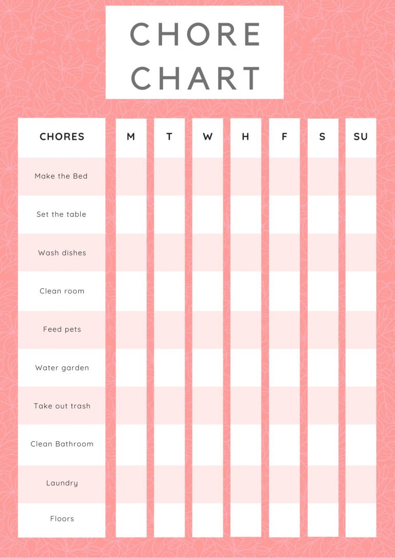 Family chore charts free printable my uncommon slice of suburbia