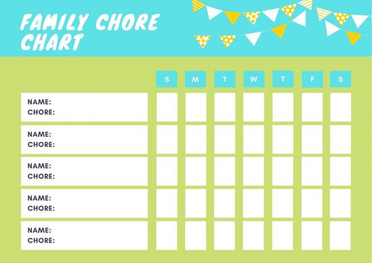 Family Chore Charts Free Printable - My Uncommon Slice of Suburbia