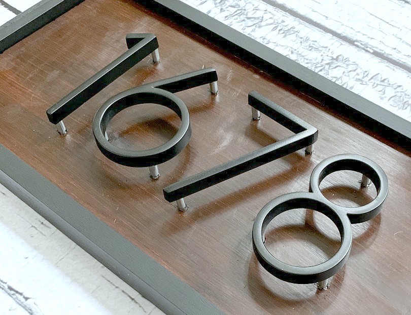 DIY Modern House Number Sign