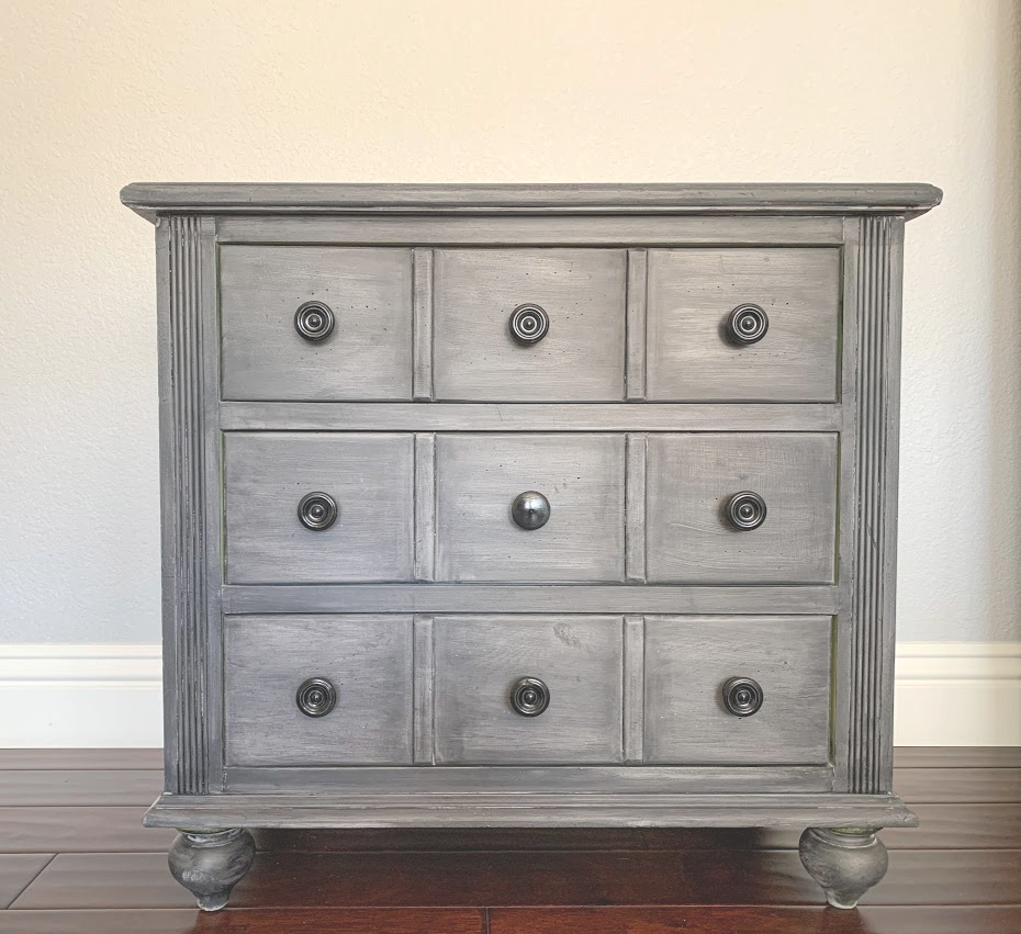 A colorful end table makeover with gel stain and glaze - Green WIth Decor