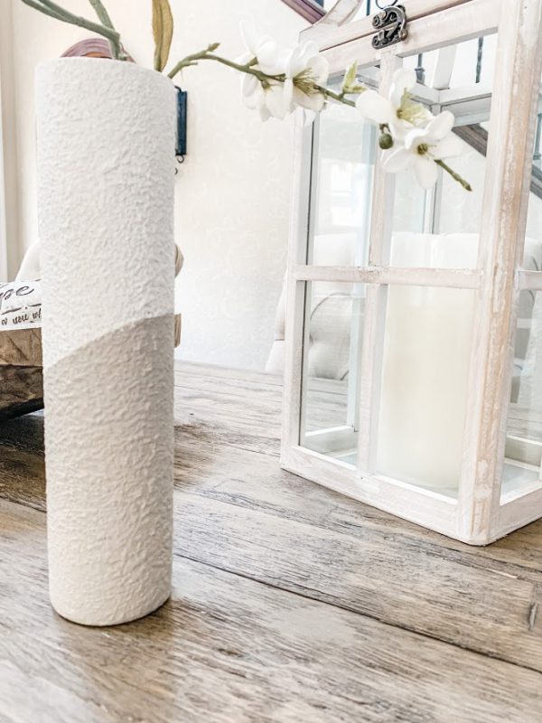 How to Make A Vase Look Like Textured Stoneware Using Paint and Baking