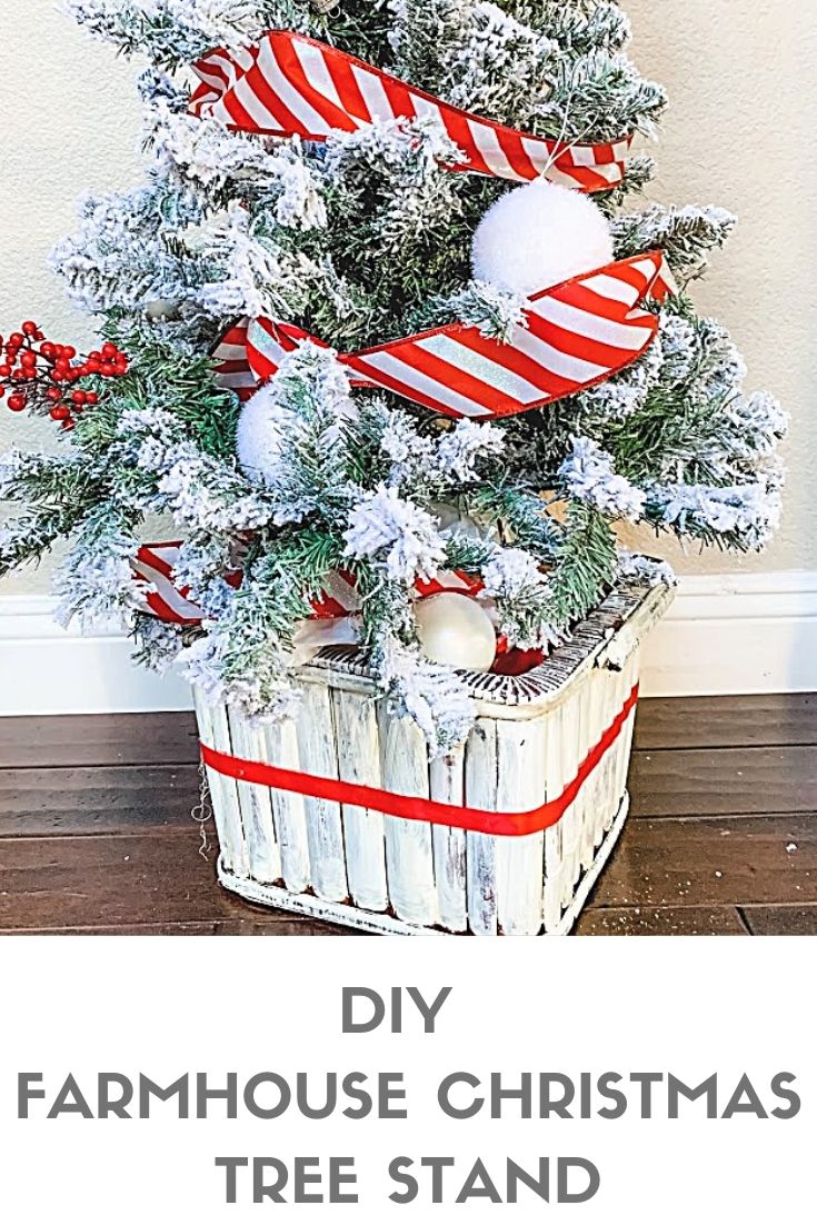 Farmhouse Front Door Christmas Basket - Domestically Speaking