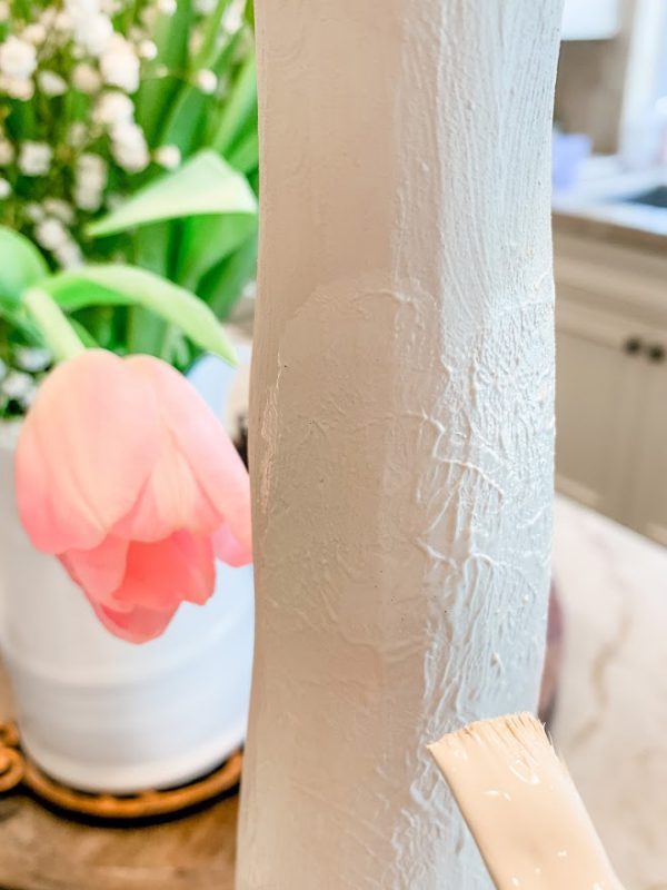 How to Make A Vase Look Like Textured Stoneware Using Paint and Baking