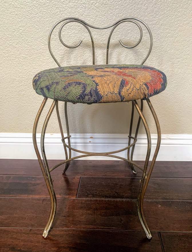 Antique vanity deals stool