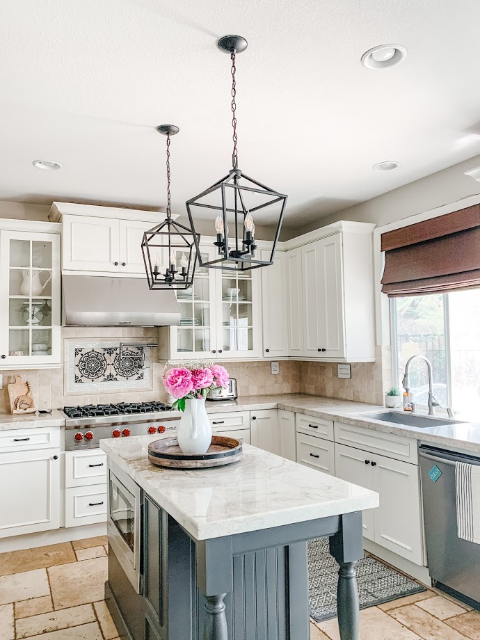 Kitchen With New Light Fixtures, How To Change Kitchen Light Fixture