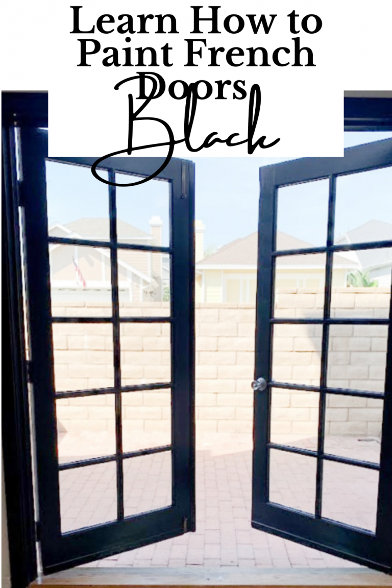 How to Paint French Doors Black The Easy Way My Slice of