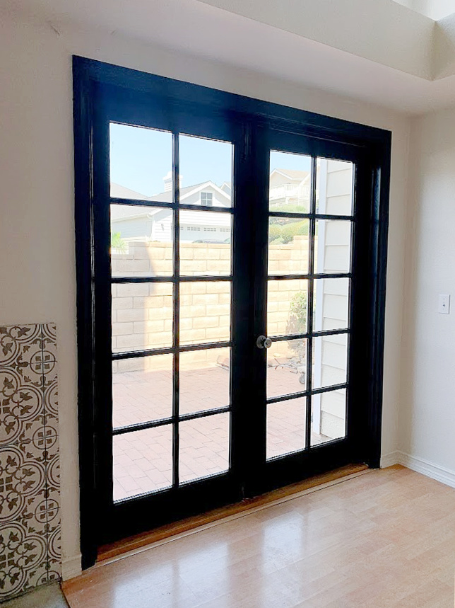 How to Paint French Doors Black The Easy Way My Uncommon Slice