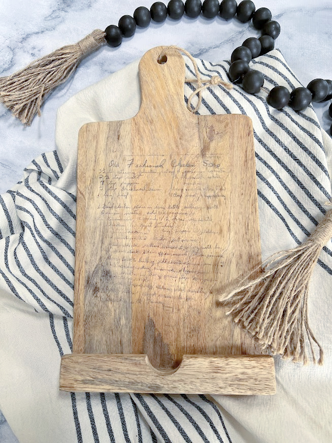 vtg wood box rope handles recipe's