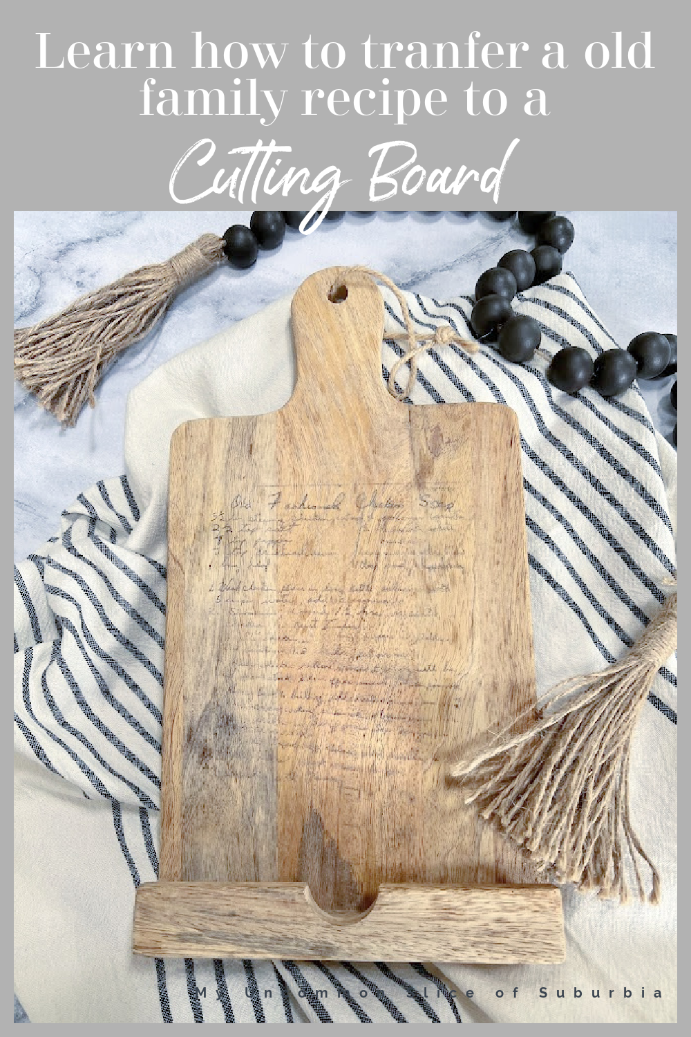 Repurposed Cutting Board Sign - Color Me Thrifty