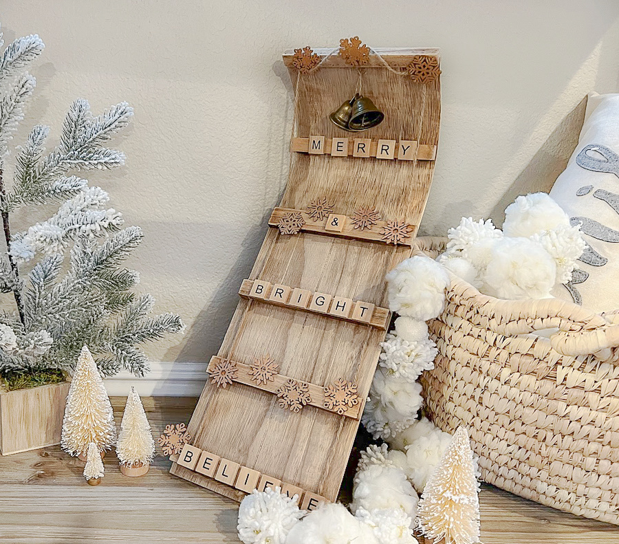 How to Make a Christmas Sled Tree Decoration - Christine's Crafts