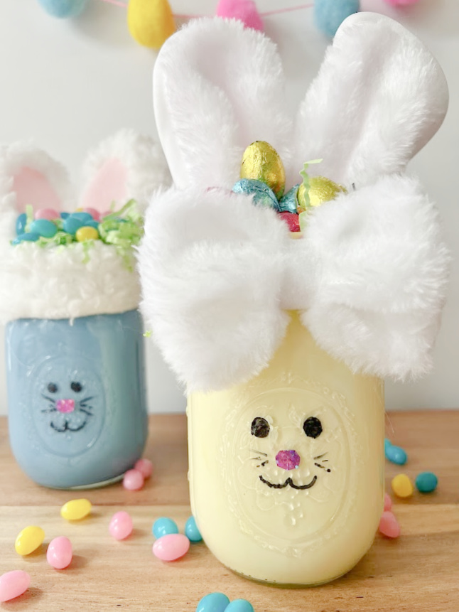 How to Make an Easy Springtime Bunny Candy Jar - Ideas for the Home