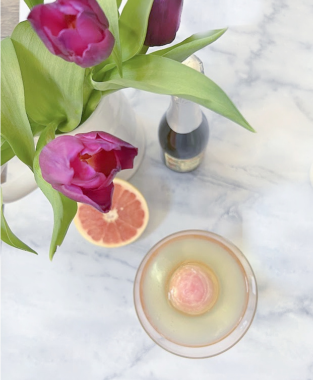 Grapefruit mimosa recipe using rose ice molds - My Uncommon Slice of  Suburbia