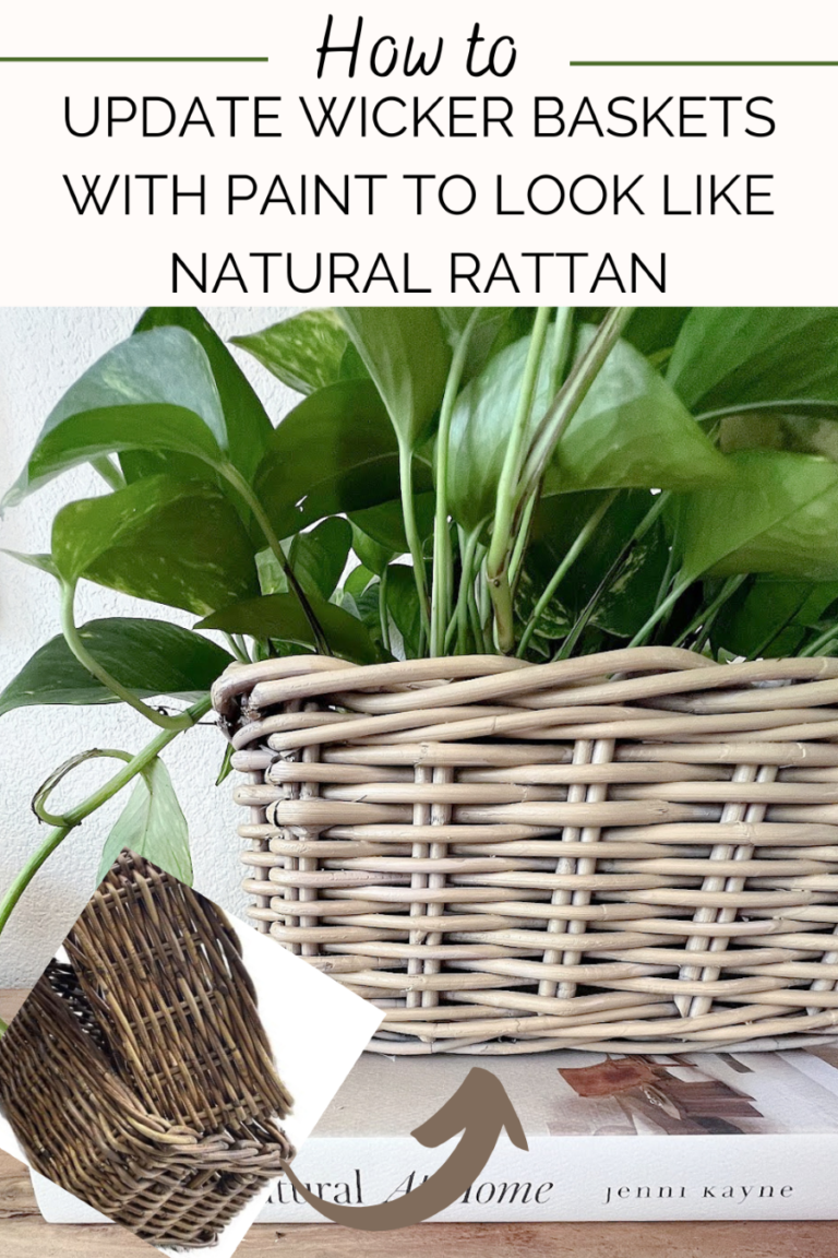 Update Wicker Baskets With Paint To Look Like Natural Rattan My   How To Make A Dark Wicker Basket To Look Like Ratan Using Paint 768x1152 