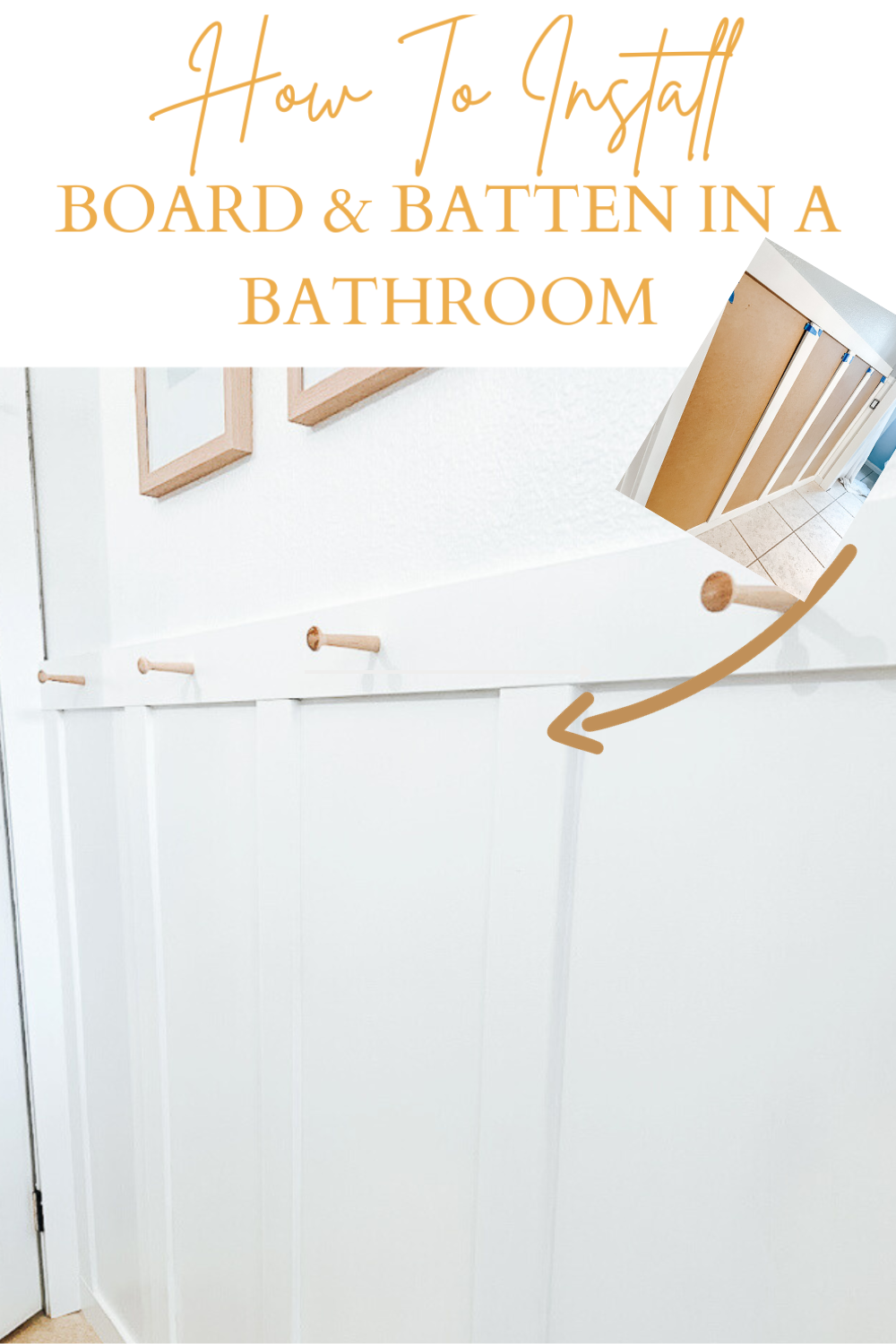 An Easy DIY Beadboard Hook Wall In The Kids' Bathroom